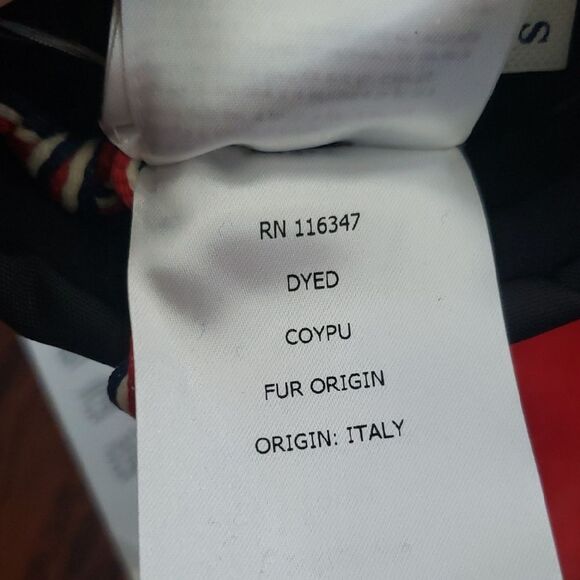 Moncler Grenoble Red Fur Chic Feminine Lux Winter Sport Warm Athletic Ski Gloves - Picture 7 of 7